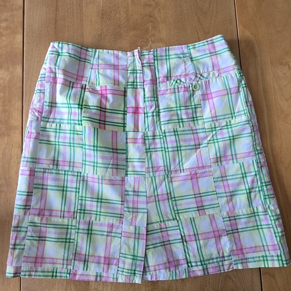 Lilly Pulitzer Pink and Green A-Line Mini Skirt Resort Wear - Picture 4 of 5